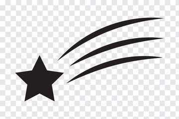 Poster - Shooting Star Icon Design isolated on transparent background. 