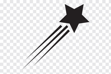Poster - Shooting Star Icon Design isolated on transparent background. 