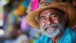 © AXYZ_STOCK - Smiling man, straw hat, market, Mexico, tourism