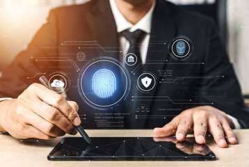 Poster - Biometric identity system using fingerprint and facial recognition to secure cloud access, protect sensitive data, and authenticate users in digital platforms Vouch