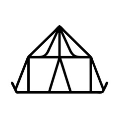 Poster - Camping tent illustration: outdoor adventure gear, camping equipment, shelter, and recreation icon vector