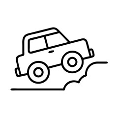 Poster - Off road vehicle outline icon, car adventure vector, extreme driving, suv, offroad challenge, 4x4, mud 95