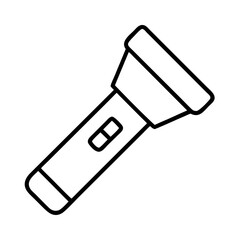 Poster - Find the best flashlight outline vector illustration for camping hiking and emergency situations use case