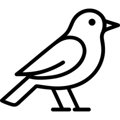 Poster - Bird side profile outline icon vector