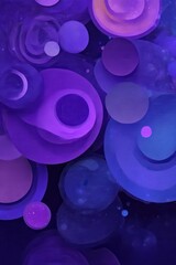 Poster - Abstract purple background featuring overlapping circles and swirling textures