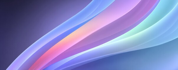 Poster - Vibrant pastel gradient waves in a minimal abstract composition