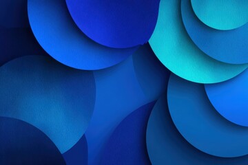 Poster - Abstract artistic background with overlapping blue textured paper shapes