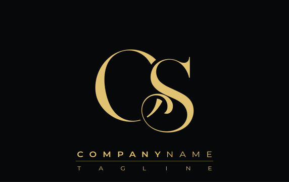 OS Abstract Creative Jewelry Logo. A stylish logo featuring golden monogram initials in an elegant and modern typography, perfect for branding