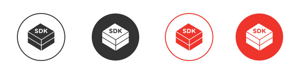 SDK icon. Black style vector icons. Isolated sign symbol