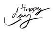 © StreetOnCamara - Happy day smile icon fun enjoy positive emotion text font calligraphy hand written lettering script black color celebration family happy day icon smile beautiful freedom friendship laughing romantic