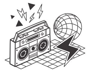 Poster - washing machine vector illustration