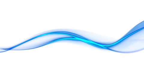 Canvas Print - abstract neon wave on transparent background. blue glowing wavy line. design element. energy. moveme
