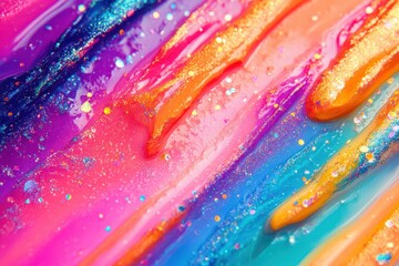 Aufkleber - Colorful holographic backdrop featuring vibrant swirls and glittery textures in an abstract design, Holographic multicolor backdrop Abstract colorful gradient background