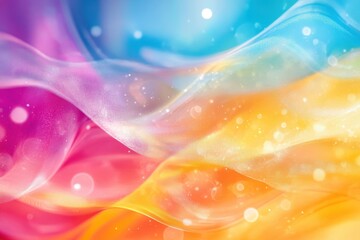 Poster - Colorful holographic abstract liquid waves create a mesmerizing visual experience, Colorful holographic abstract liquid waves futuristic motion background