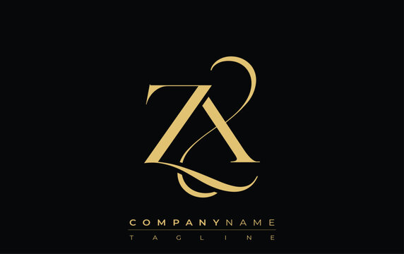 ZX Abstract Creative Jewelry Logo. A stylish logo featuring golden monogram initials in an elegant and modern typography, perfect for branding