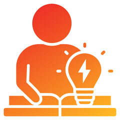 Poster - Active Learning Glyph Gradient Icon