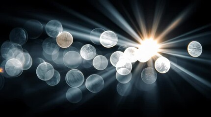 Poster - Bright Light Burst with Bokeh Effects