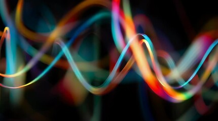 Aufkleber - Abstract Colorful Light Trails