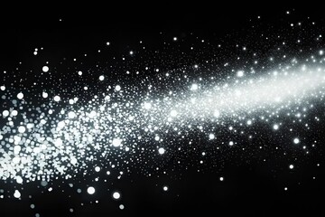 Poster - Glowing Particle Stream in Dark Space