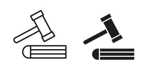 Fototapete - employment law icon Black and White Vector Graphic