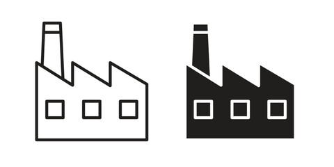 Fototapete - Factory icon vector, Symbol, logo illustrations