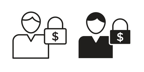 Fototapete - Guarantor icon Black and White Vector Graphic