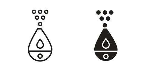 Fototapete - Humidifier icon Black and White Vector Graphic