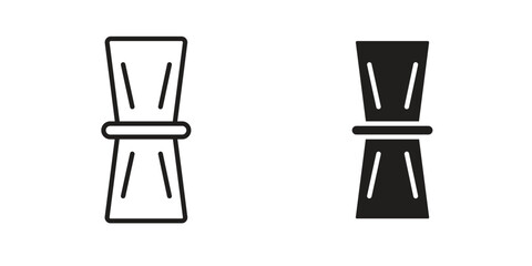 Fototapete - Jigger icon Black and White Vector Graphic