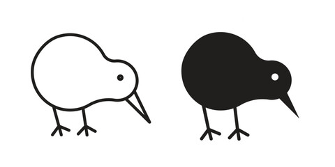 Fototapete - Kiwi bird icon vector, Symbol, logo illustrations