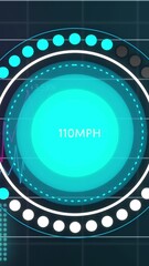 Poster - Animation of graphs, circle and data on navy background