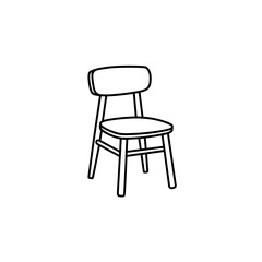 Fototapete - Minimalistic chair design with backrest on transparent background