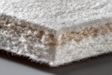 Poster - Soft white felt close-up showcasing intricate texture and natural clean light