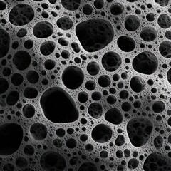 Poster - Intricate patterns of drying foam bubbles create a mesmerizing texture along the shoreline at sunset time