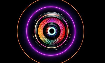 Poster - Abstract colorful circular design
