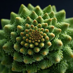 Poster - Intricate spiral grooves reveal the beauty of a green textured stem in captivating macro detail