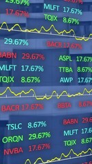 Poster - Animation of financial data processing over modern office