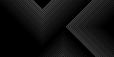 Wall Mural - Dark blue background. Modern line stripes curve abstract presentation background.