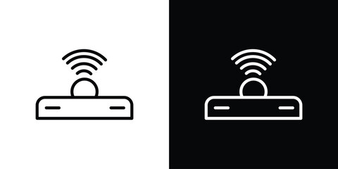 Infrared icon Black and White Vector Graphic