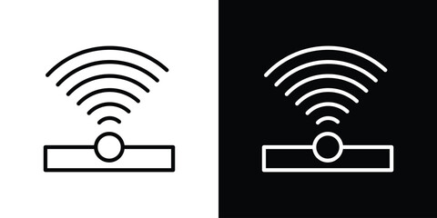 Infrared icon Black and White Vector Graphic