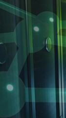 Poster - Animation of digital data processing with connections over computer servers