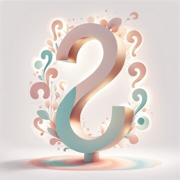 3d number with abstract background. vector illustration