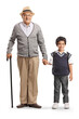 © Ljupco Smokovski - Grandpa and schoolboy standing together and holding hands