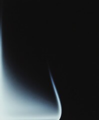 Poster - Abstract light trails with gradient blue glow on black background. Modern graphic design element. Creative digital render for concept art.