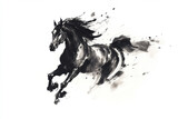 2026 year of the horse ink art for lunar new year chinese zodiac