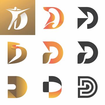 set of alphabet icon logo for web