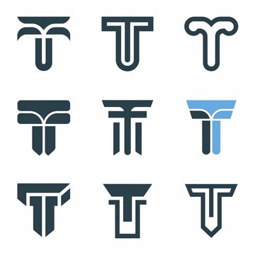 set of alphabet icon logo for web