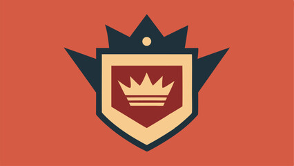 Poster - Modern geometric crown emblem with transparent background suitable for various projects