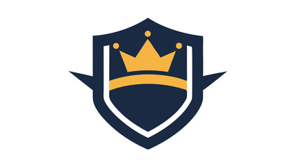 Poster - Royal crown emblem within a shield suitable for luxury branding and elegant design