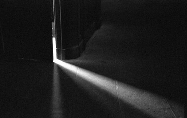 Light through opened doors