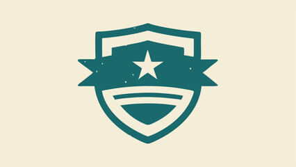 Poster - Vintage emblem graphic with star element suitable for brand or badge design projects